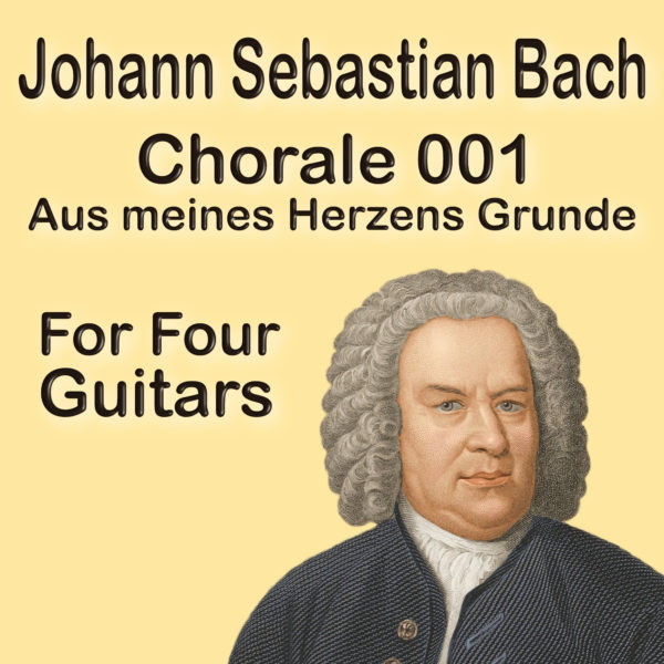 JS Bach Chorale 001 for 4 Guitars Product Art